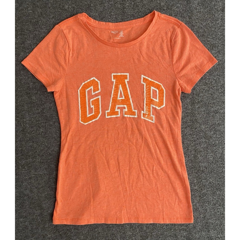 GapKids Girl Coral Scoop Neck T-Shirt Short Sleeve Top Size M